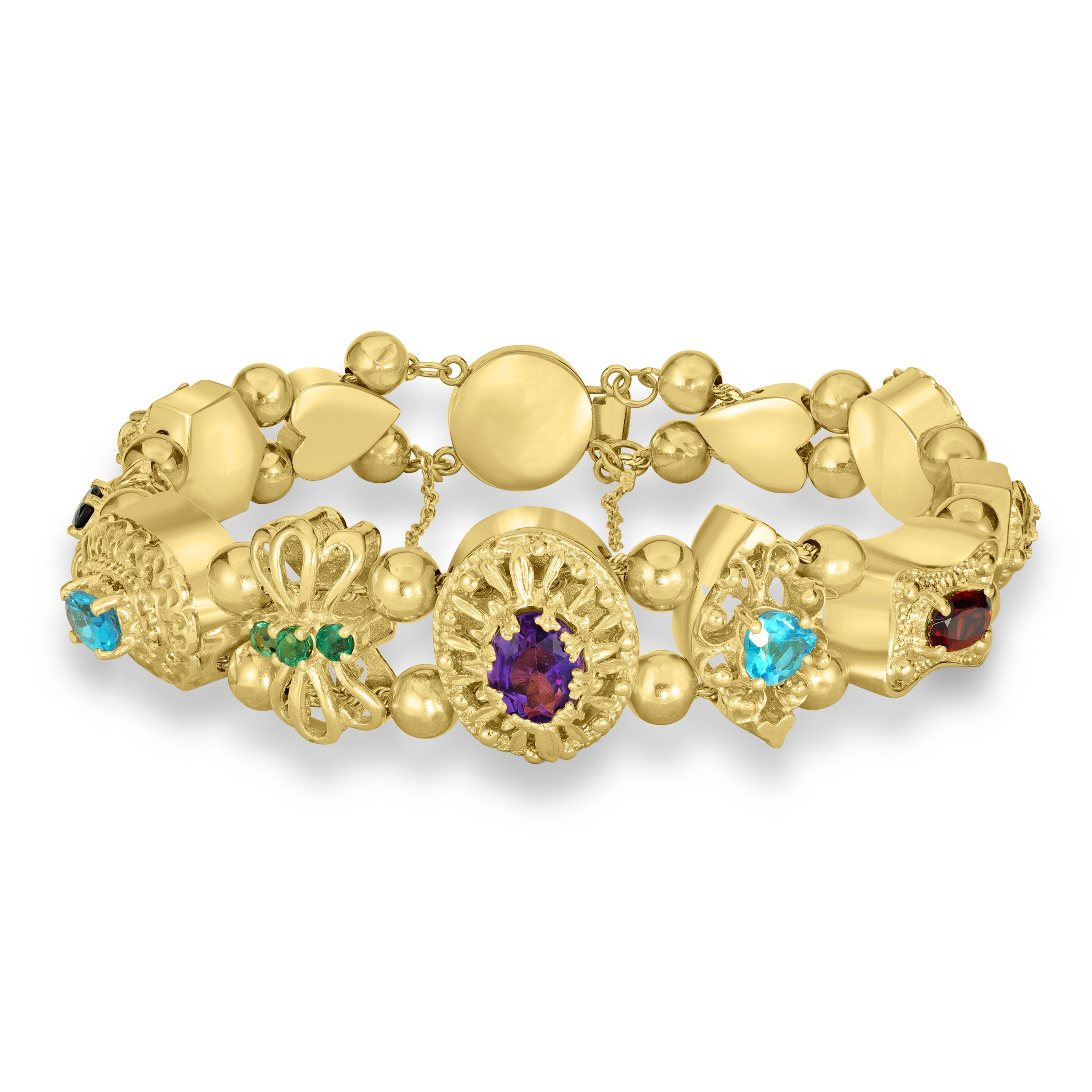 5.00 ct Gemstone Bracelet in 10K Yellow Gold