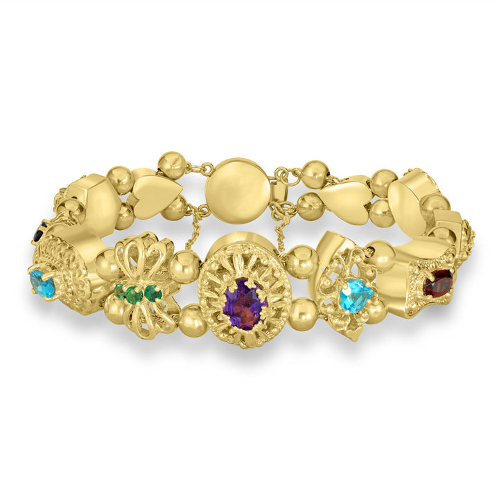 5.00 ct Gemstone Bracelet in 10K Yellow Gold