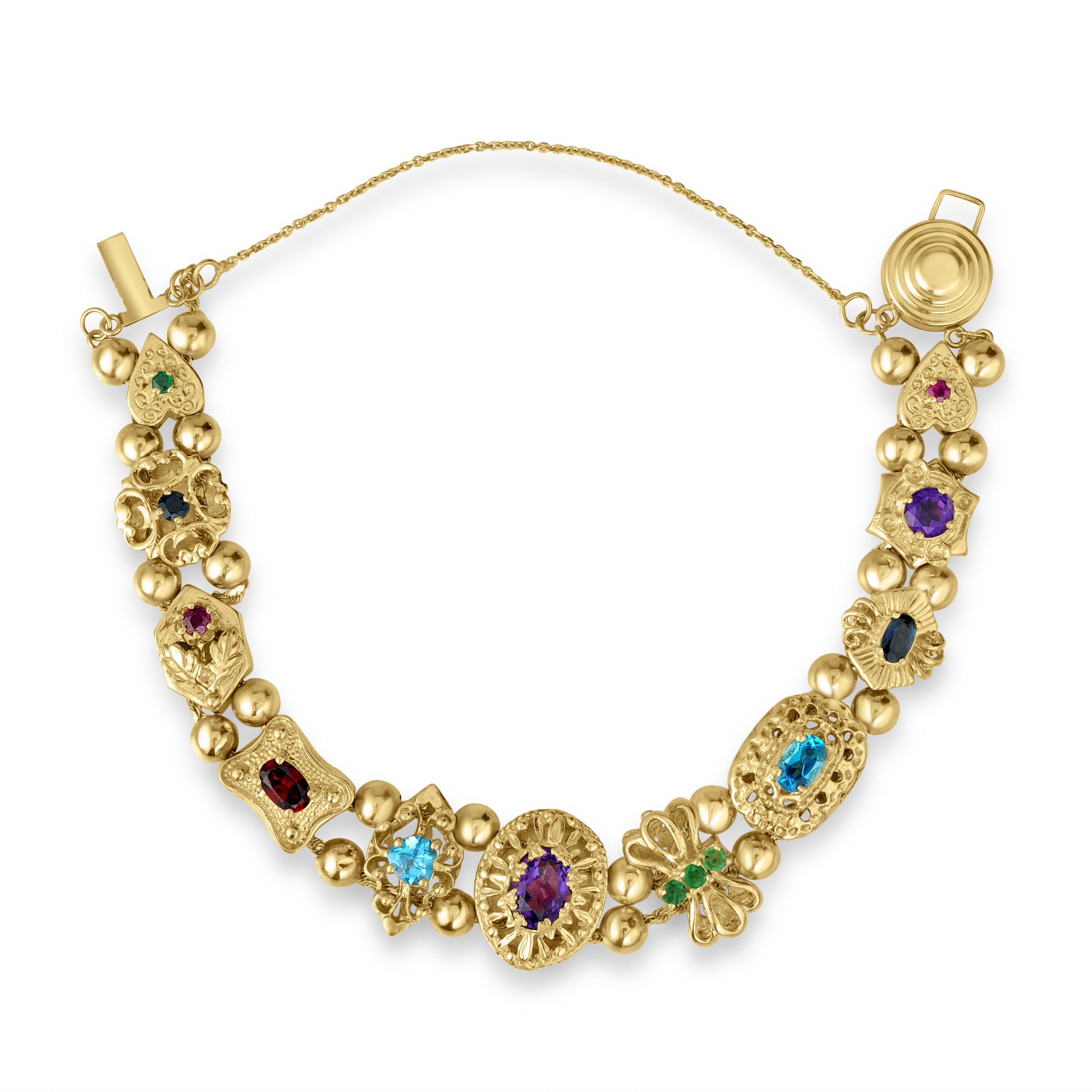 5.00 ct Gemstone Bracelet in 10K Yellow Gold