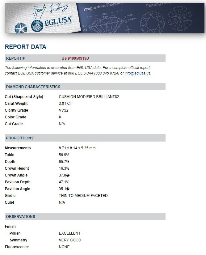 6.14 ct Cushion Solitaire Diamond Studs - GIA Certified