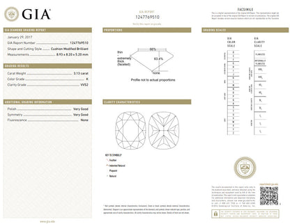 GIA Certified 6.14 Carat Cushion Solitaire Diamond Studs