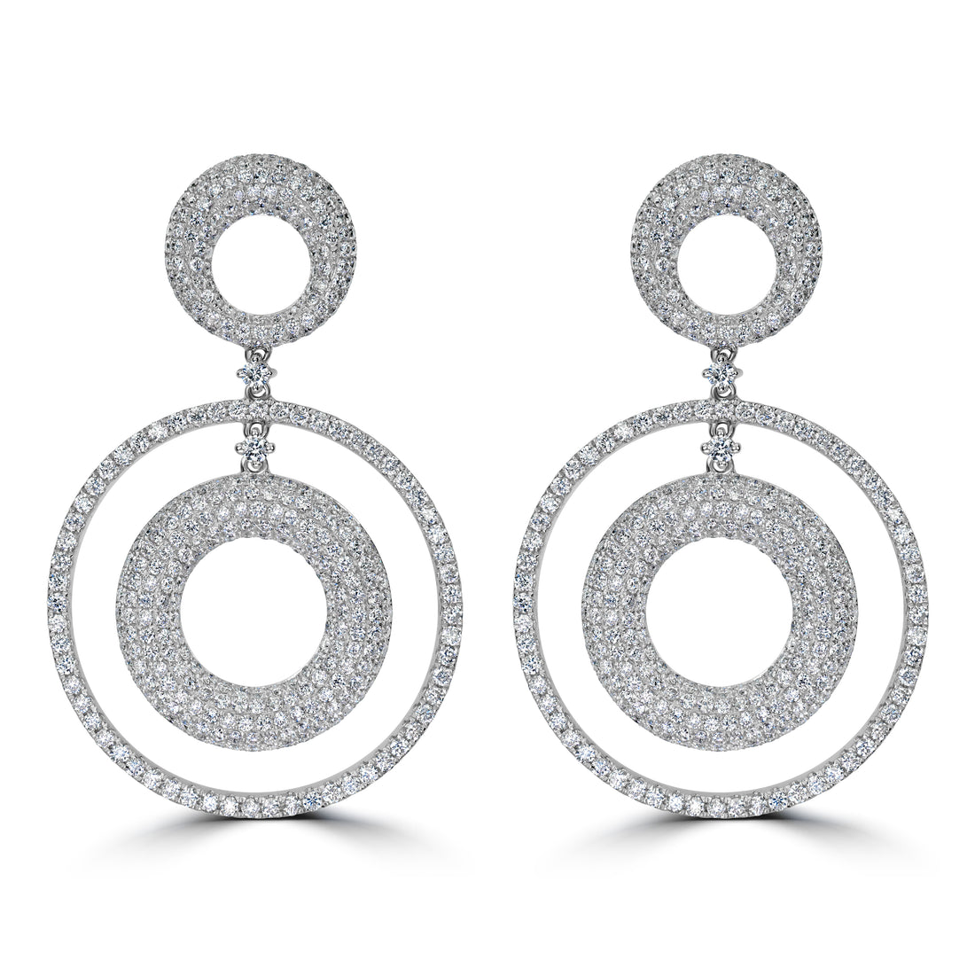 5.30 ct Diamond Earrings in 18K White Gold