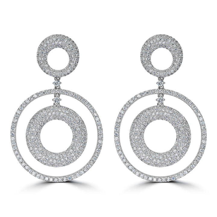 5.30 ct Diamond Earrings in 18K White Gold