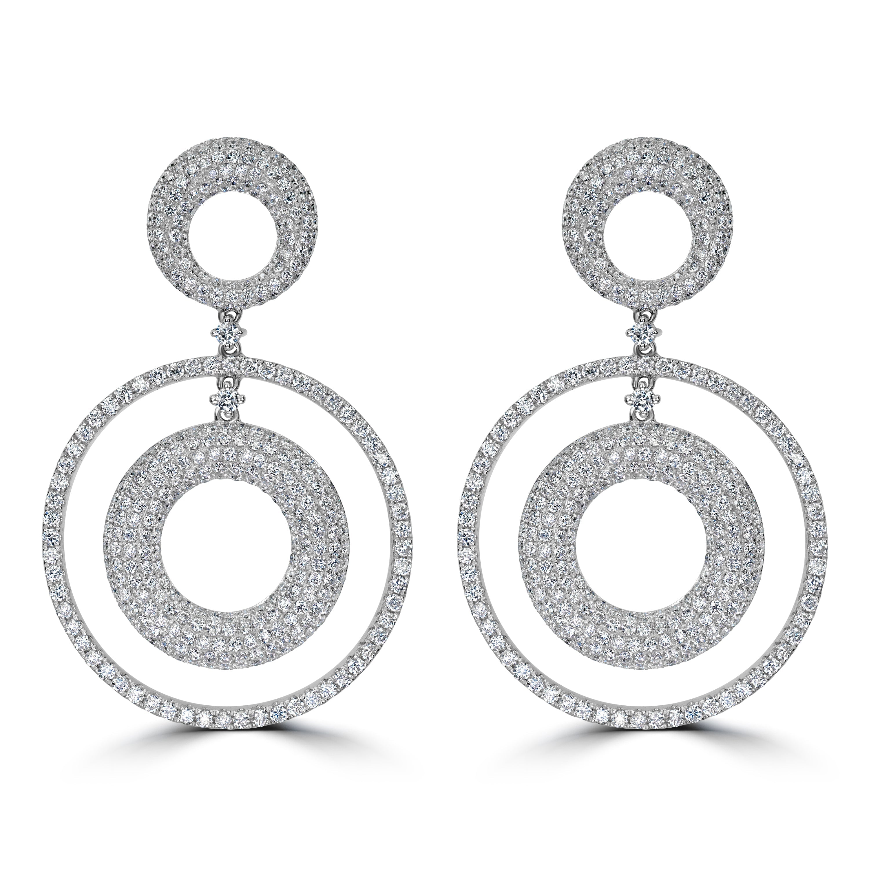 5.30 ct Diamond Earrings in 18K White Gold