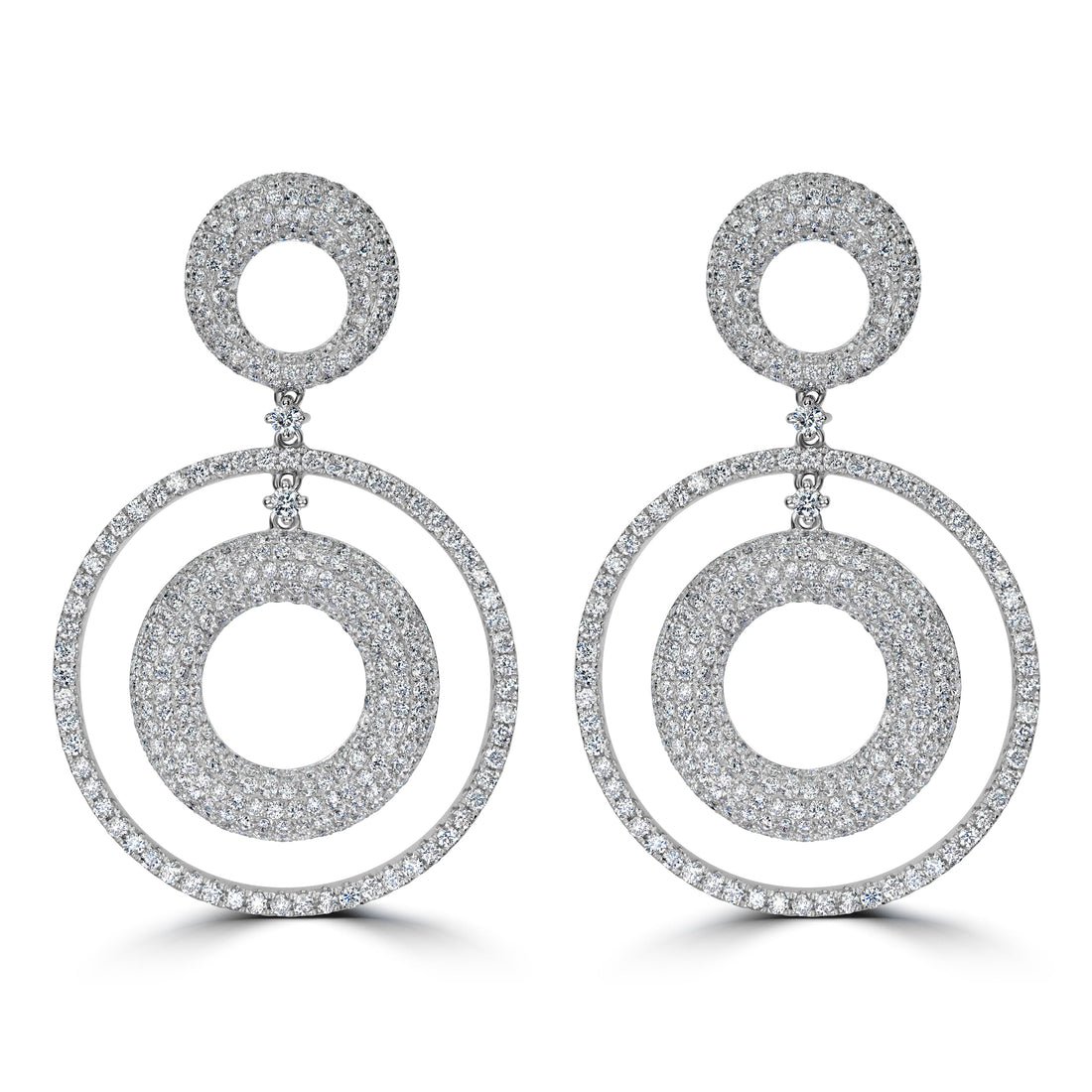 5.30 ct Diamond Earrings in 18K White Gold
