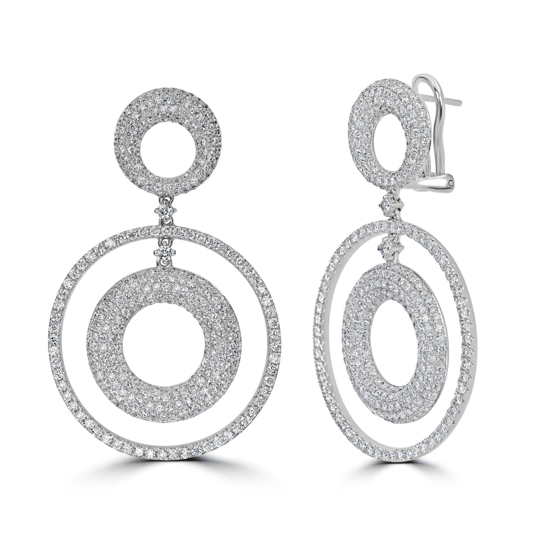 5.30 ct Diamond Earrings in 18K White Gold