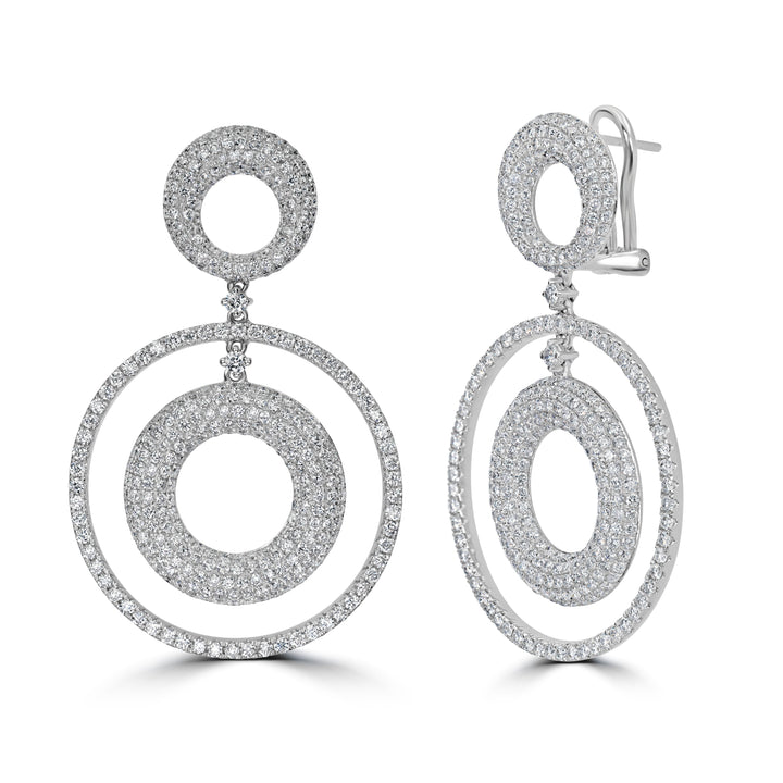 5.30 ct Diamond Earrings in 18K White Gold