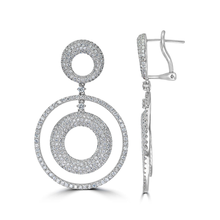 5.30 ct Diamond Earrings in 18K White Gold