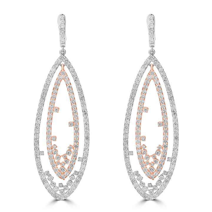 6.79ct Diamond Open Pear-Shaped Drop Earrings