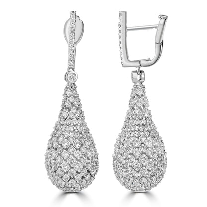 7.19ct Diamond Pear-Shaped Drop Earrings