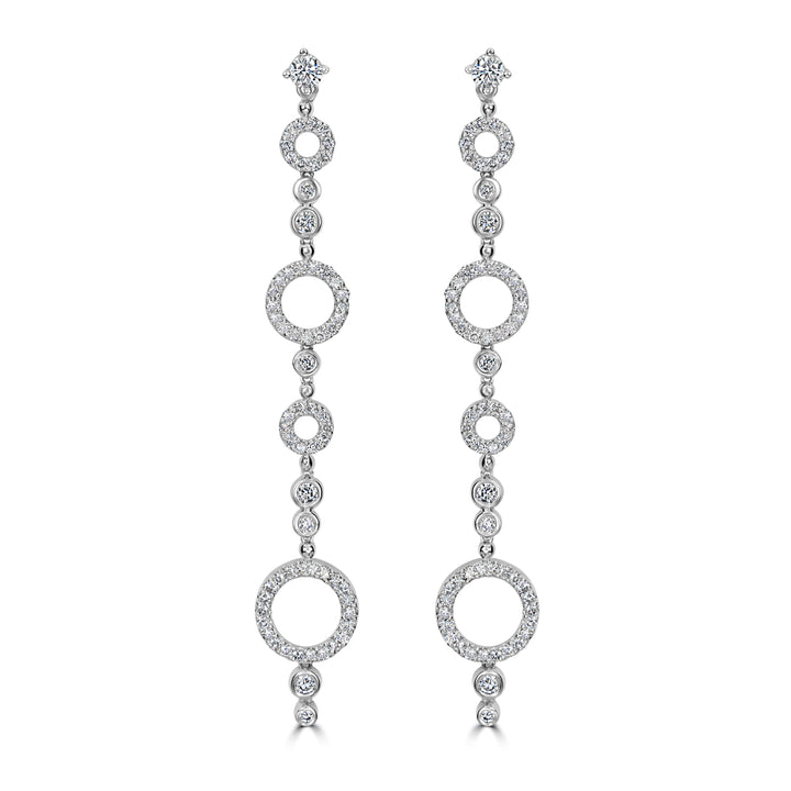 1.75 ct Diamond Earrings in 14K White Gold