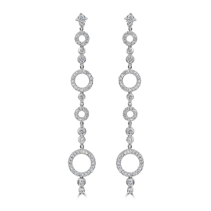 1.75 ct Diamond Earrings in 14K White Gold