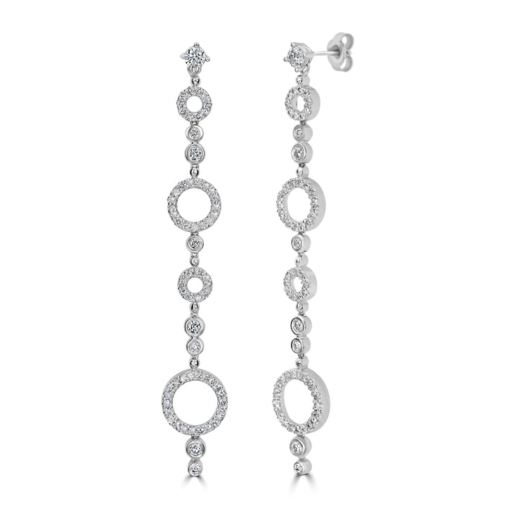 1.75 ct Diamond Earrings in 14K White Gold