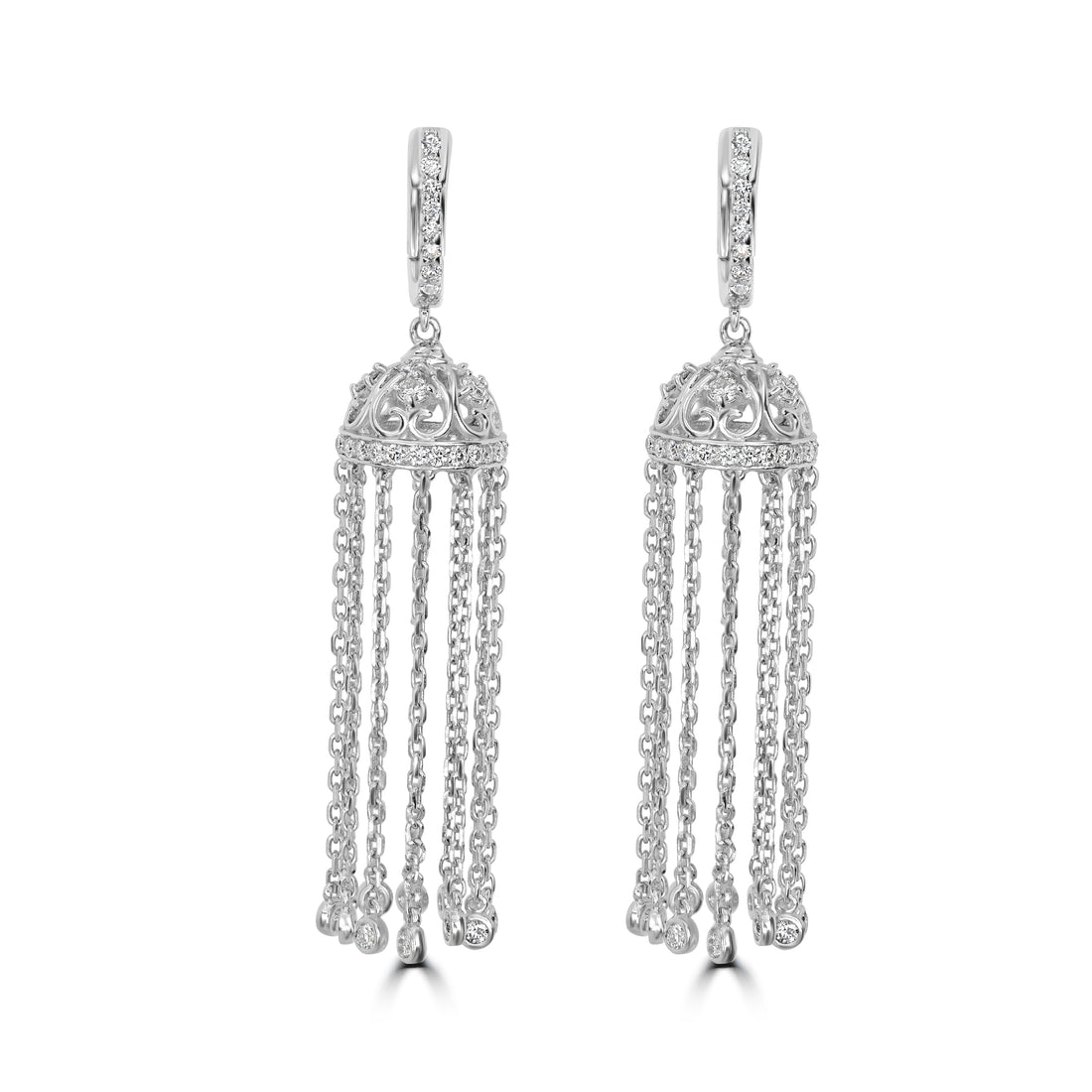 1.61 ct Diamond Earrings in 14K White Gold