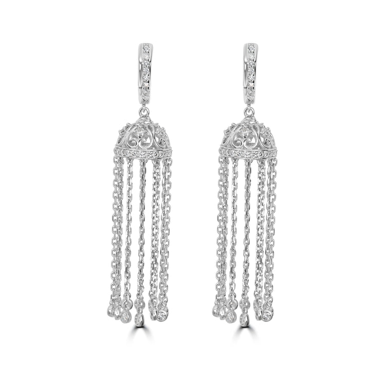 1.61 ct Diamond Earrings in 14K White Gold