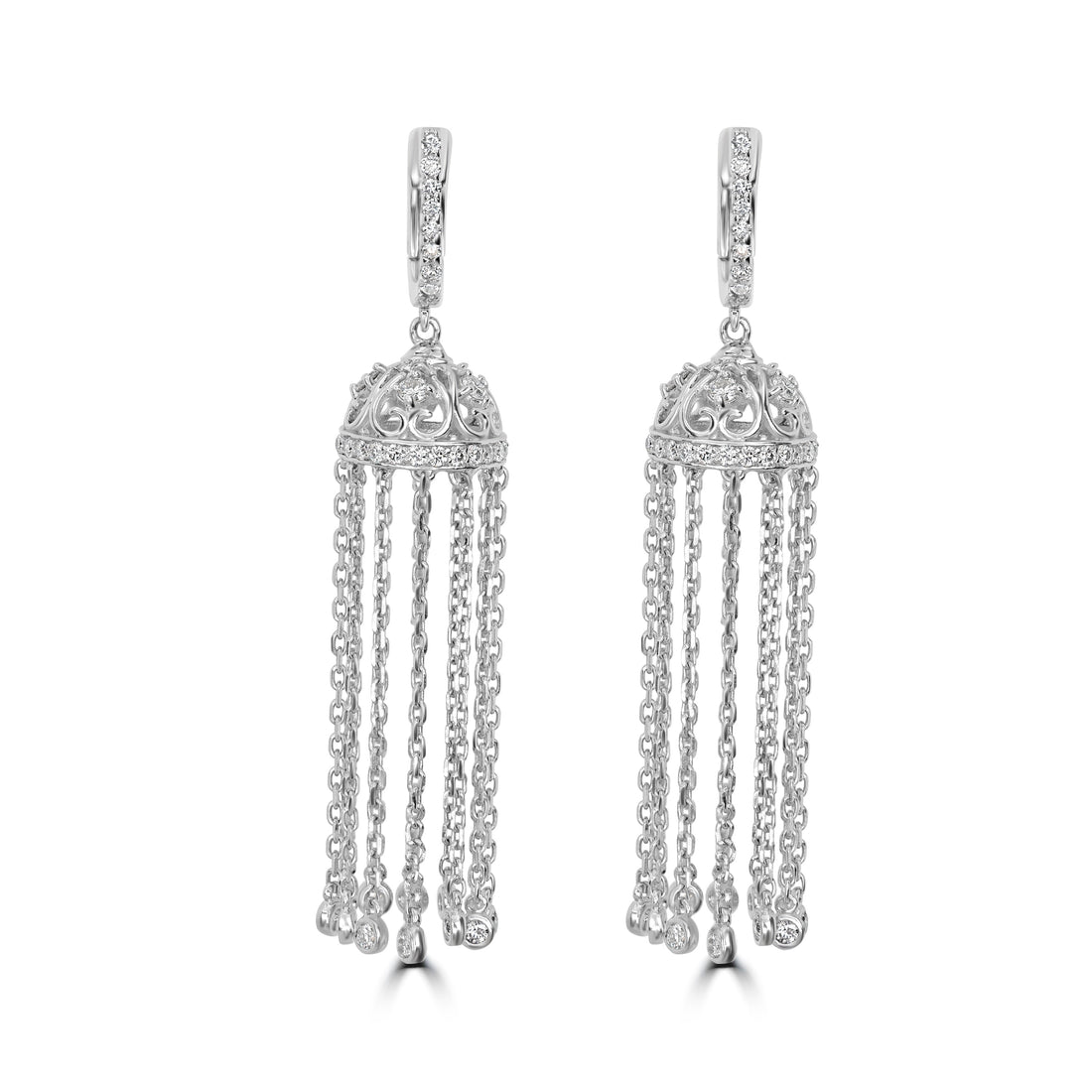 1.61 ct Diamond Earrings in 14K White Gold