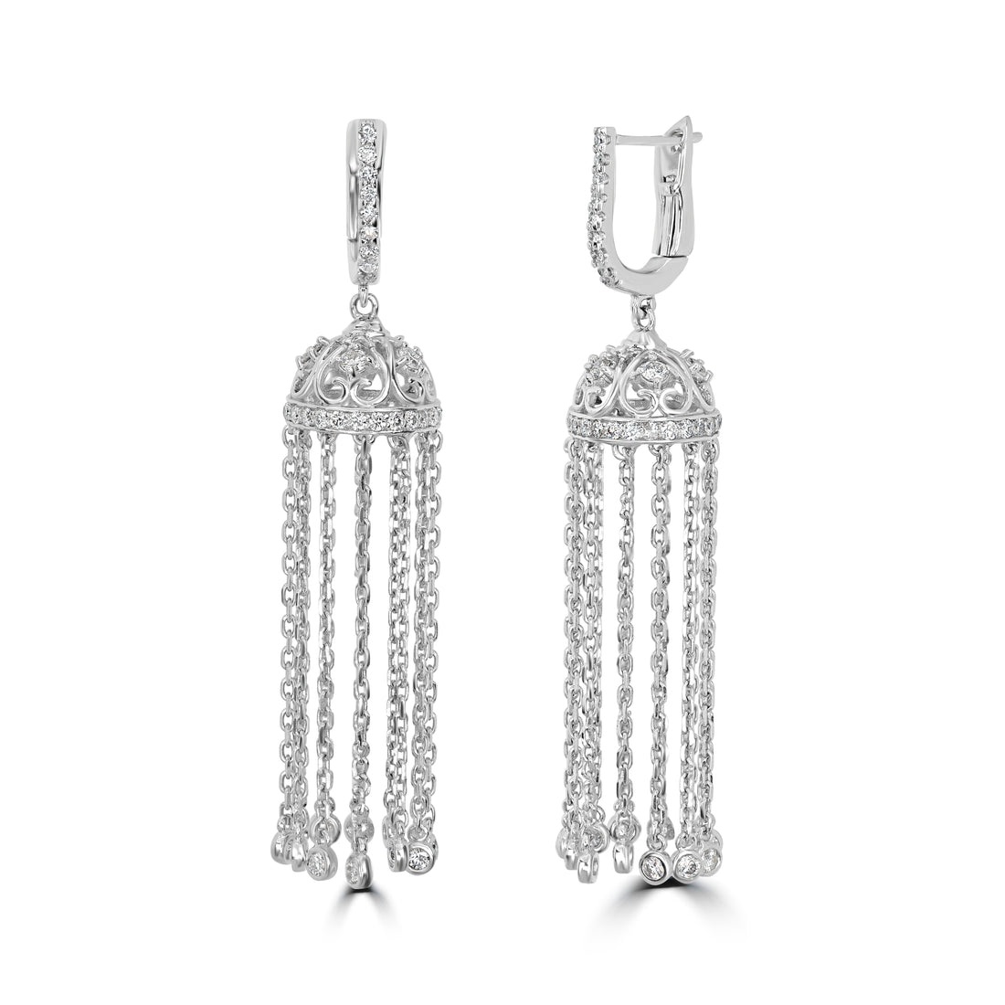 1.61 ct Diamond Earrings in 14K White Gold
