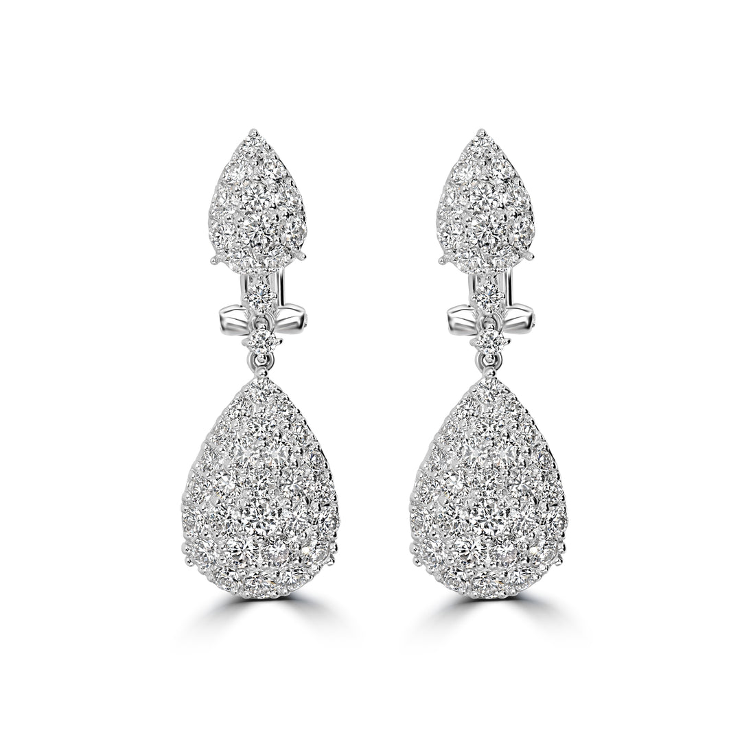 2.64 ct Diamond Earrings in 18K White Gold