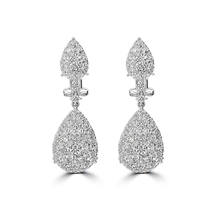 2.64 ct Diamond Earrings in 18K White Gold