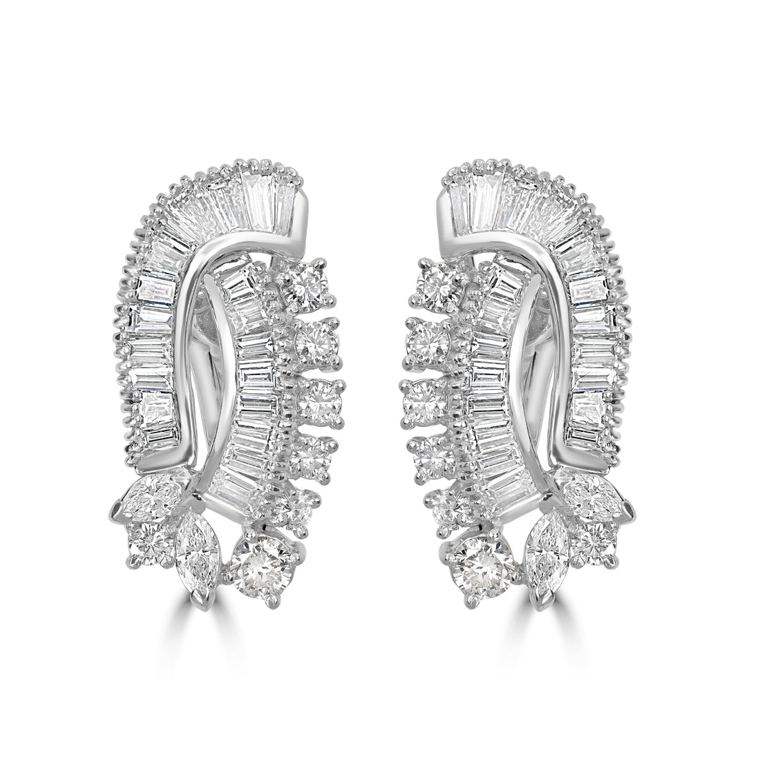 6.61 ct Diamond Earring in Platinum