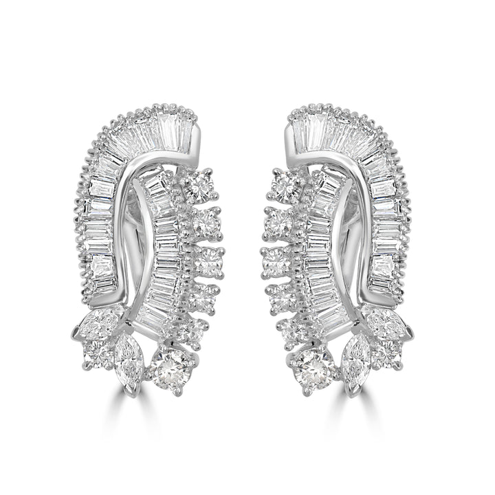 6.61 ct Diamond Earring in Platinum