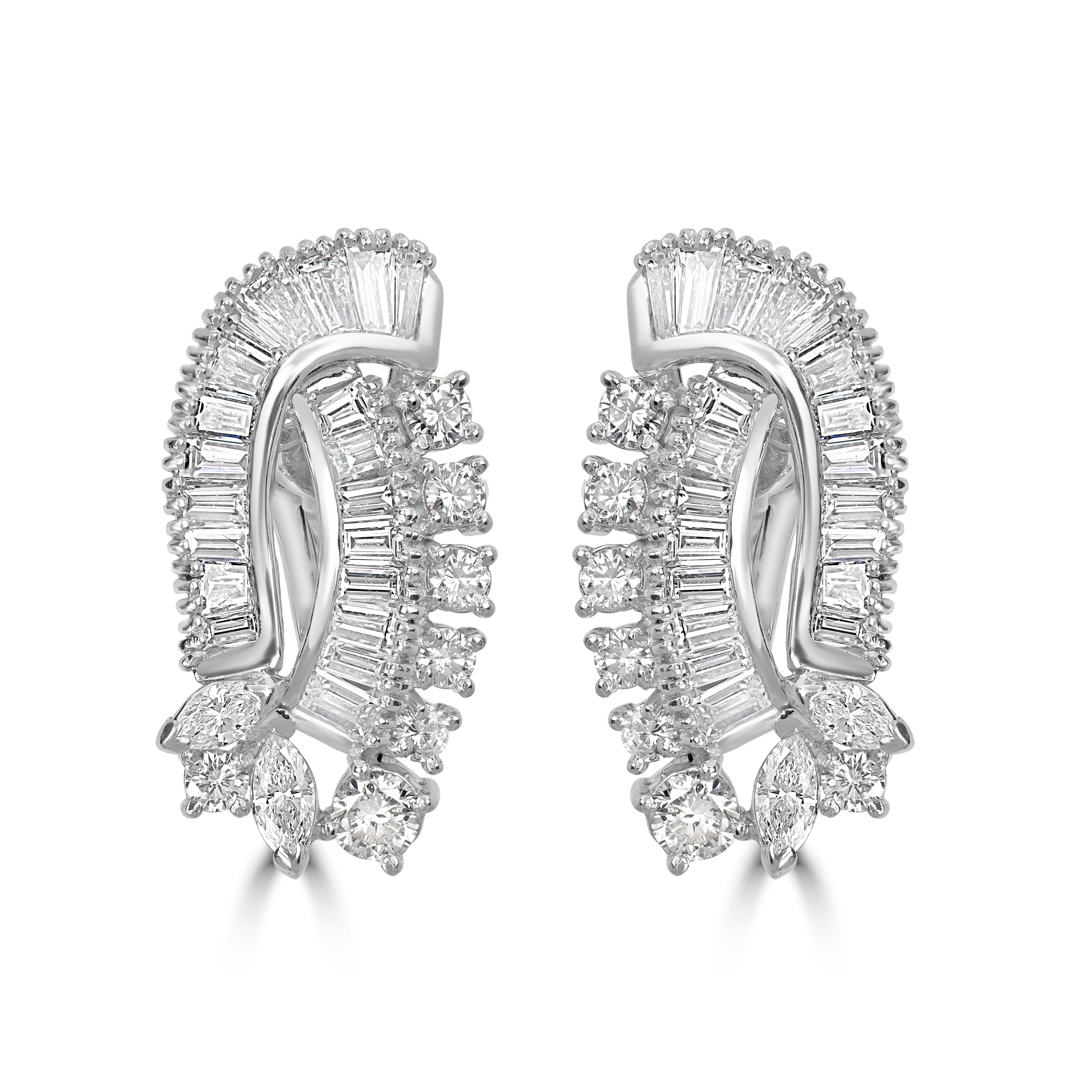 6.61 ct Diamond Earrings in Platinum