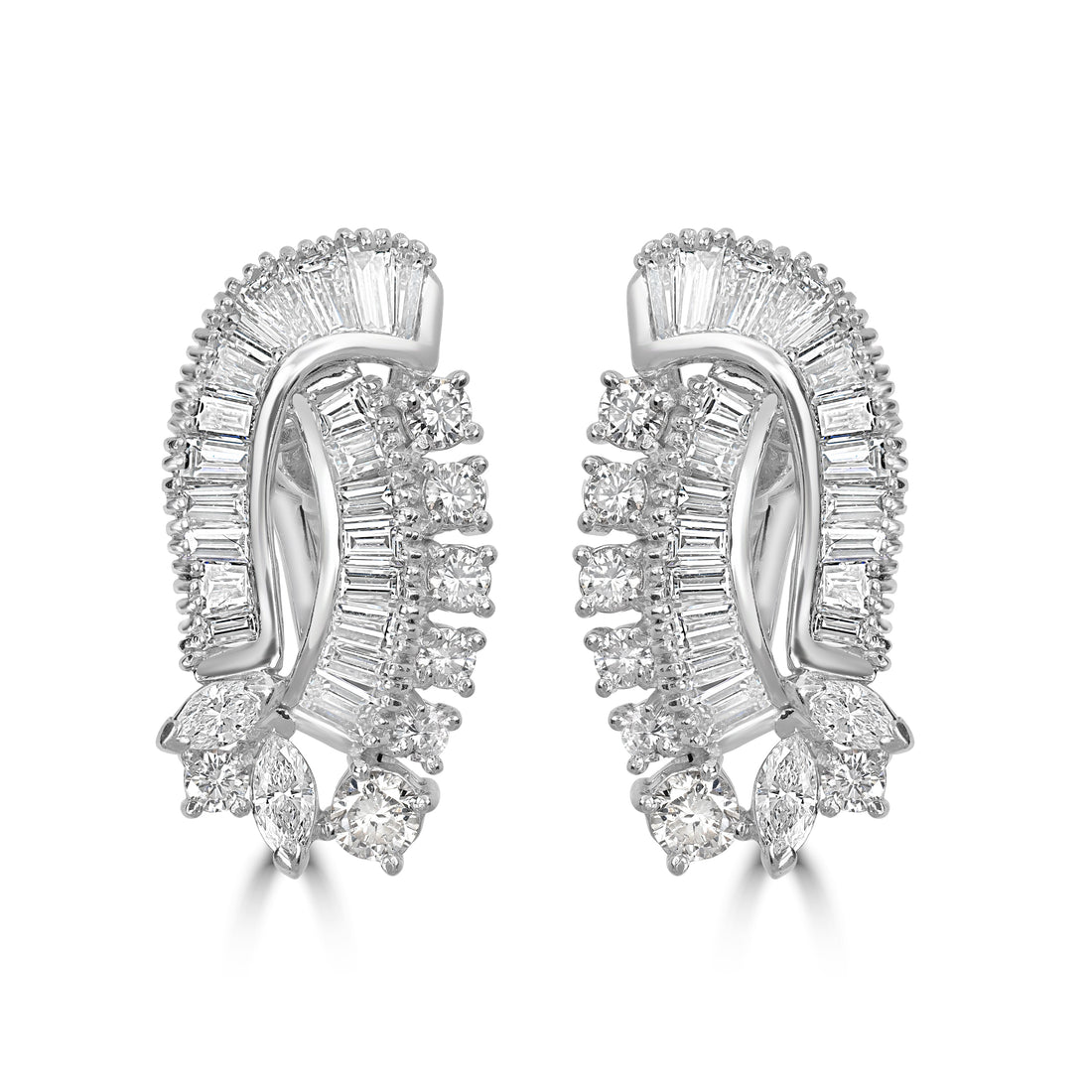 6.61 ct Diamond Earrings in Platinum