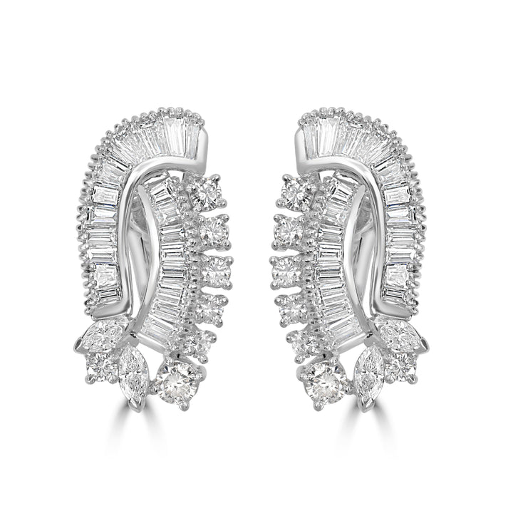 6.61 ct Diamond Earrings in Platinum