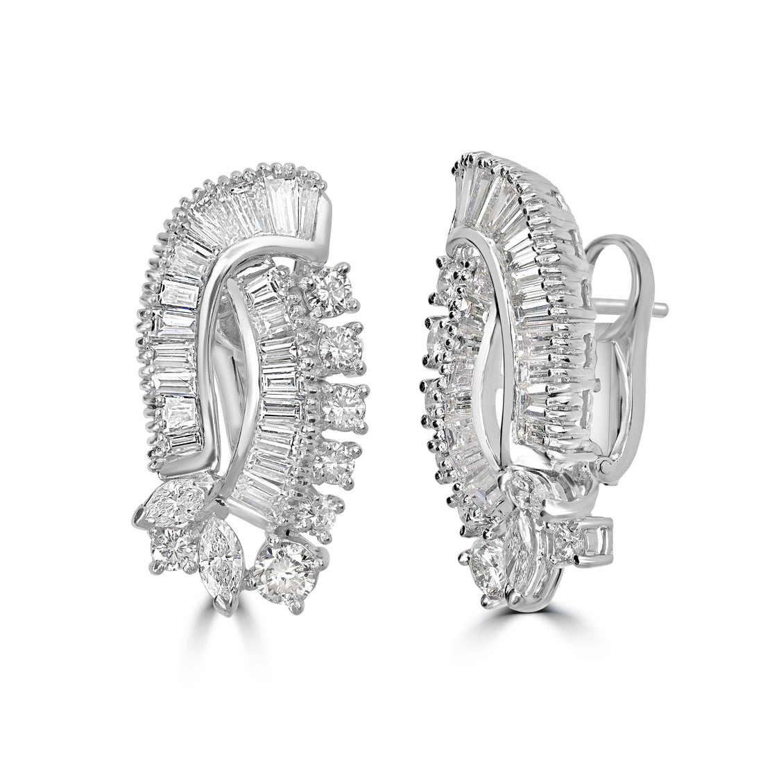 6.61 ct Diamond Earring in Platinum