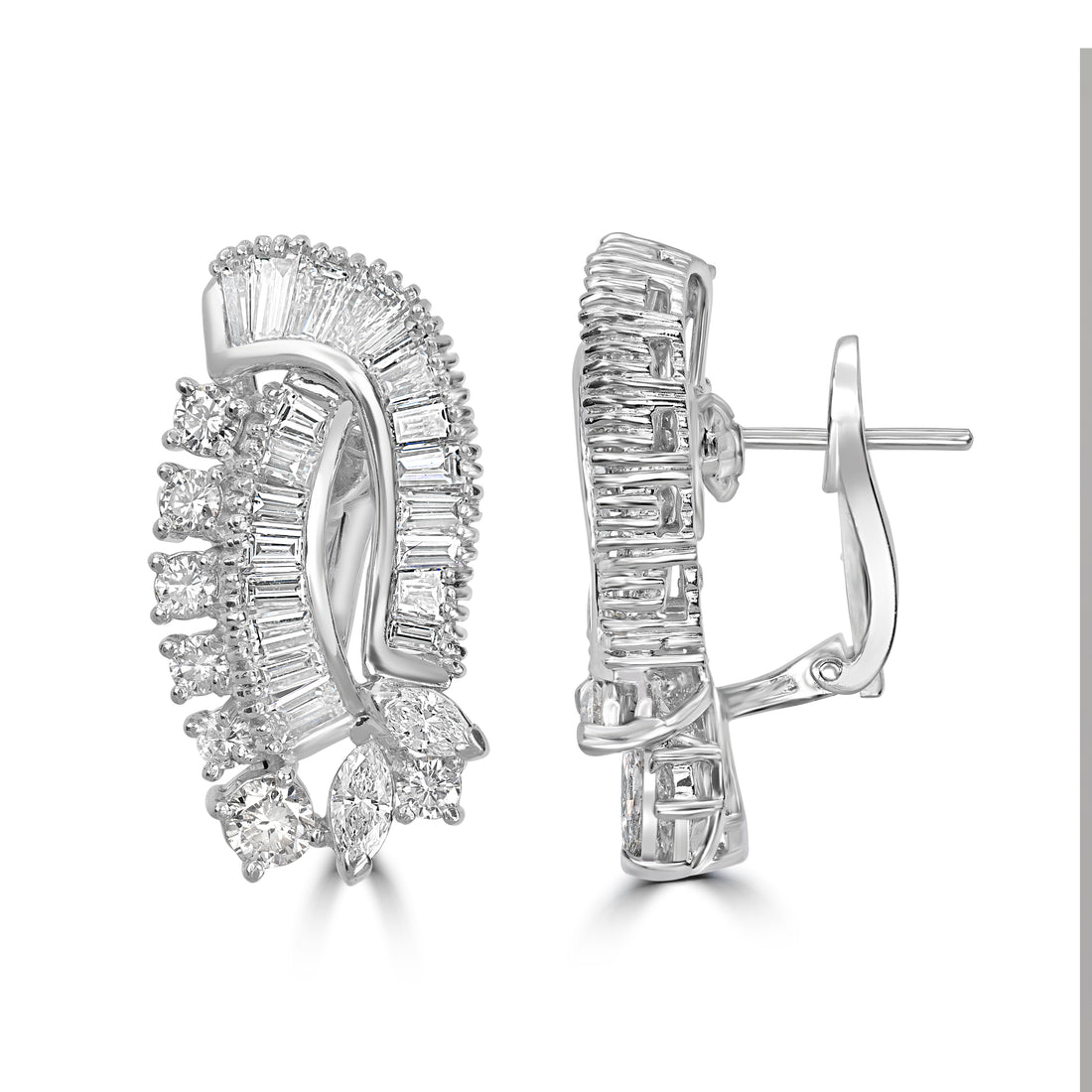 6.61 ct Diamond Earring in Platinum