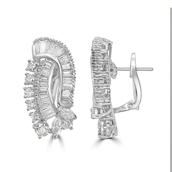 6.61 ct Diamond Earring in Platinum