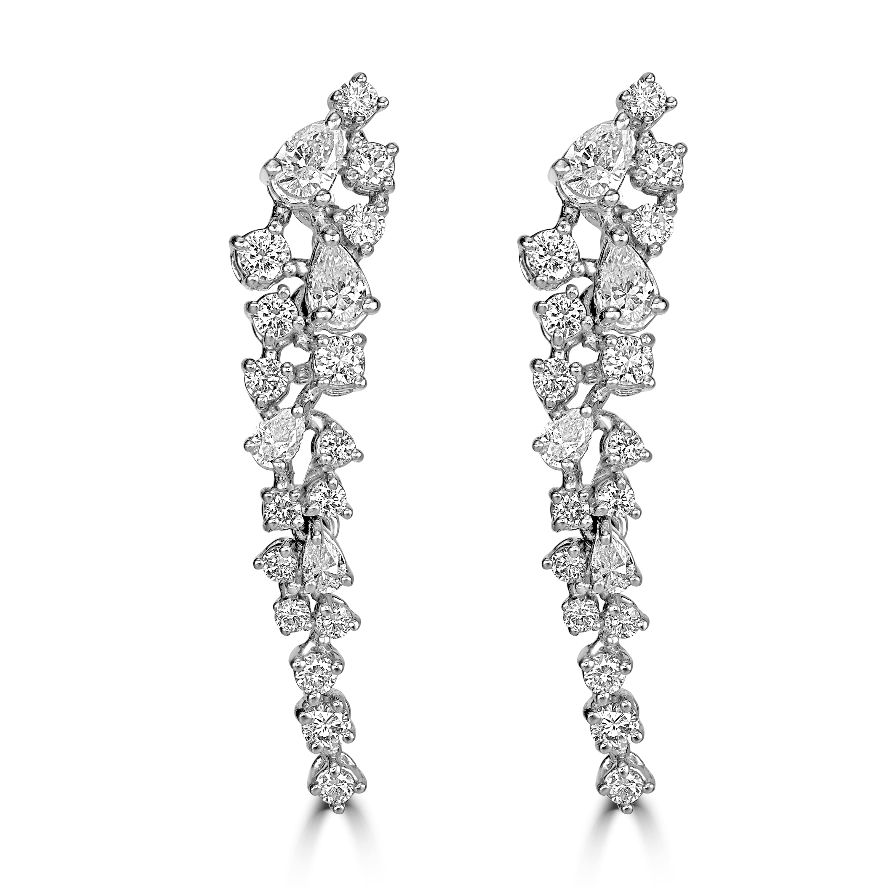 2.05 ct Diamond Earrings in 18K White Gold