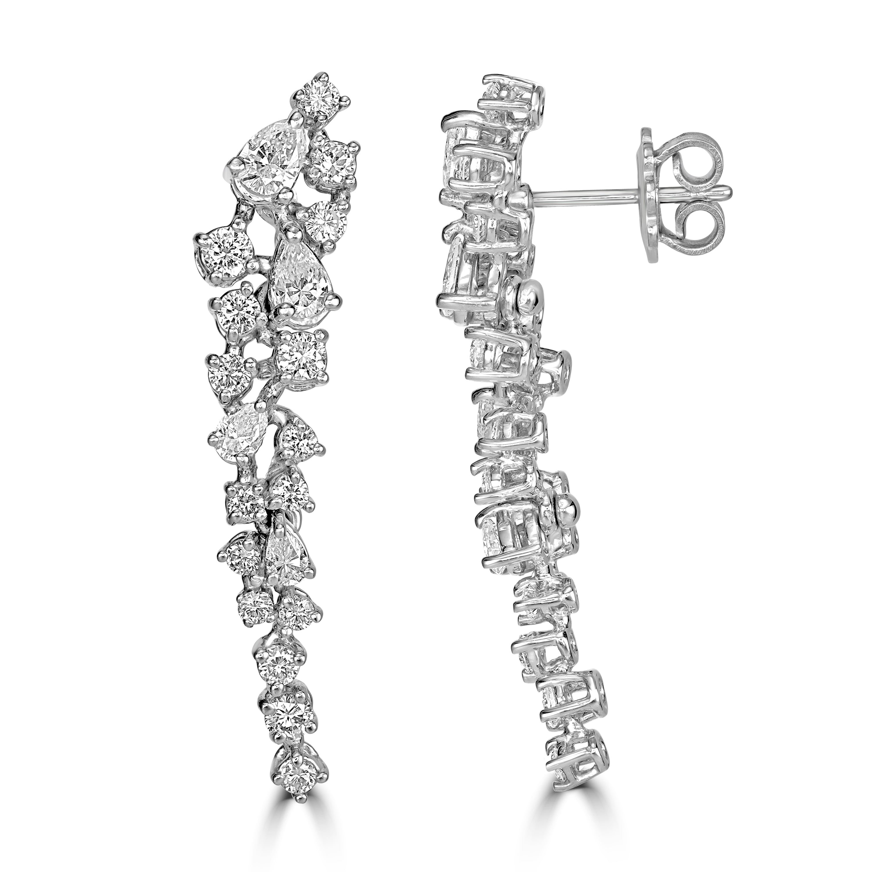 2.05 ct Diamond Earrings in 18K White Gold
