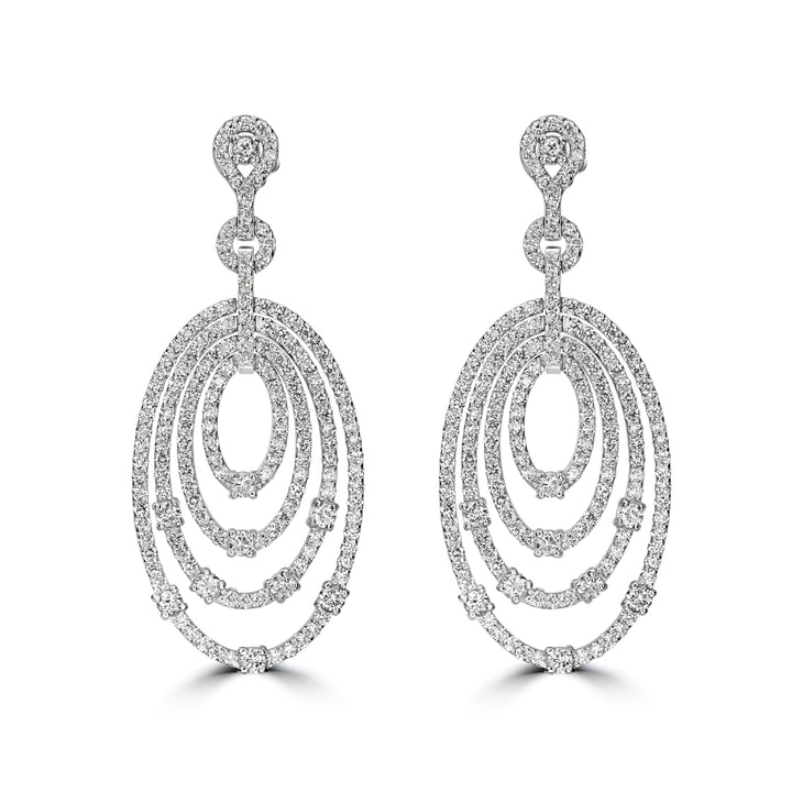 5.20 ct Diamond Earring in 18K White Gold