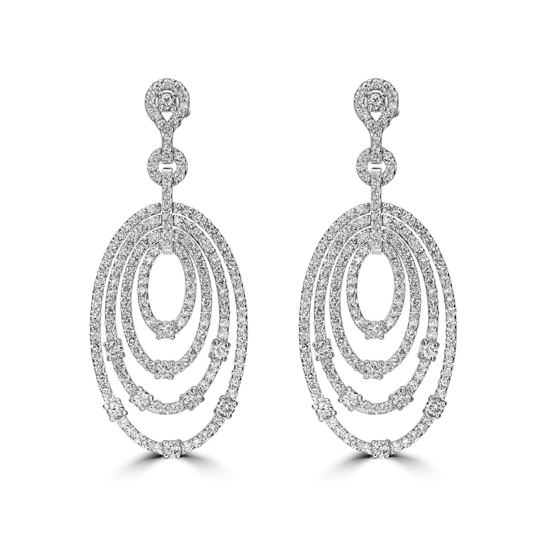 5.20 ct Diamond Earrings in 18K White Gold