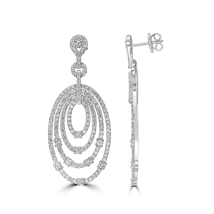 5.20 ct Diamond Earring in 18K White Gold