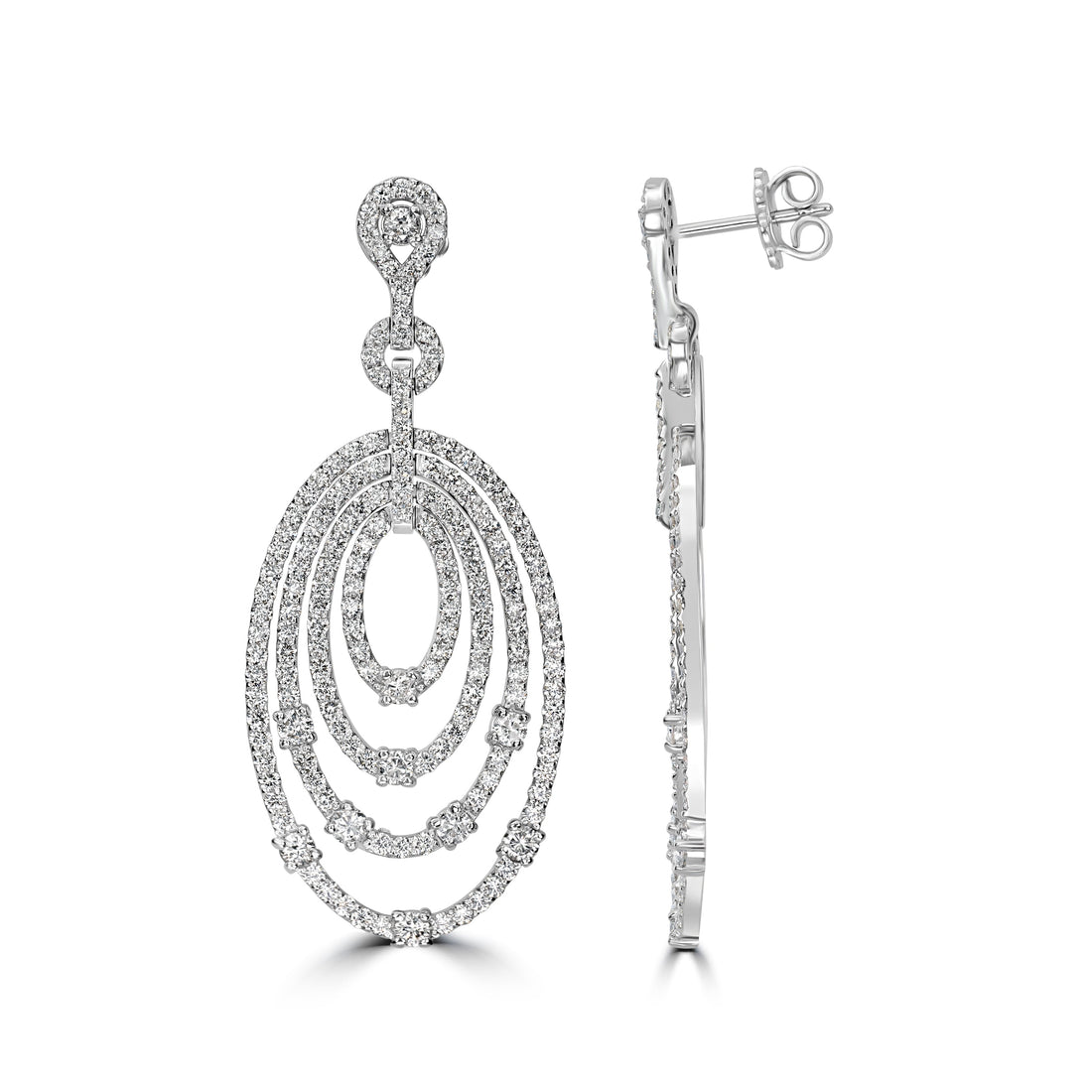 5.20 ct Diamond Earrings in 18K White Gold