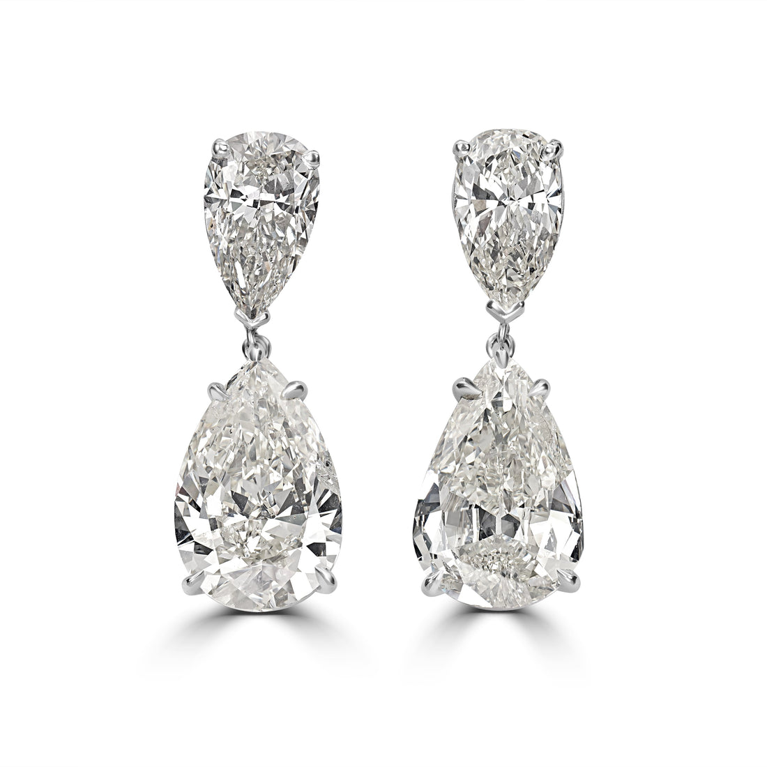 16.17 ctw Diamond Earrings in 18K White Gold - GIA & EGL Certified