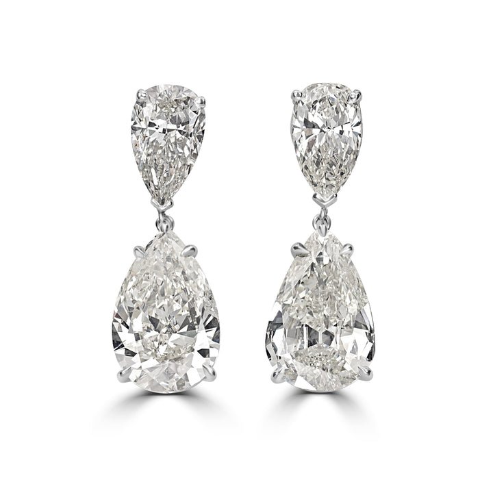 16.17 ctw Diamond Earrings in 18K White Gold - GIA & EGL Certified