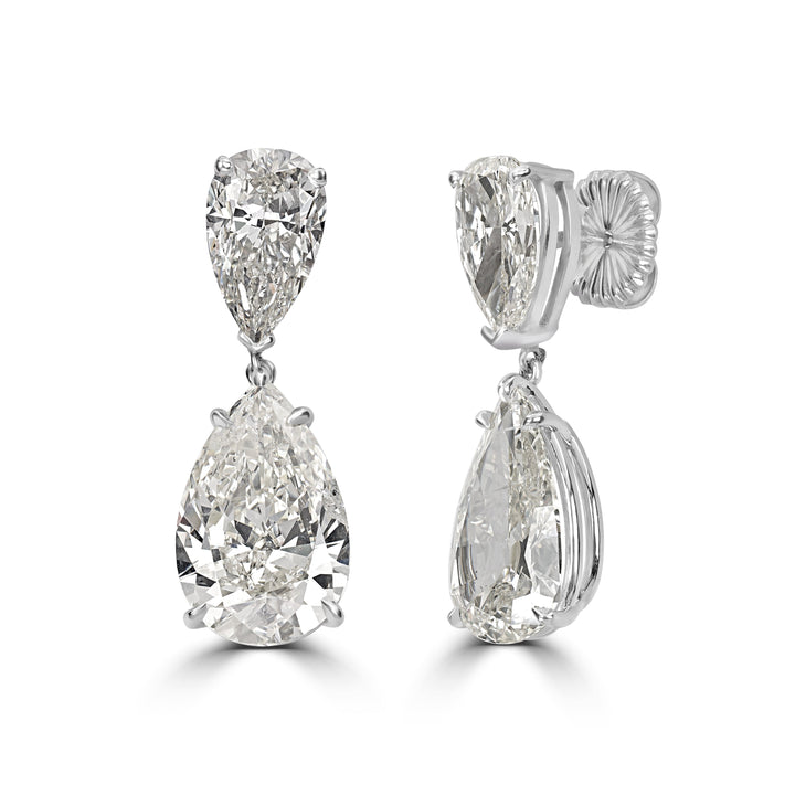 16.17 ctw Diamond Earrings in 18K White Gold - GIA & EGL Certified