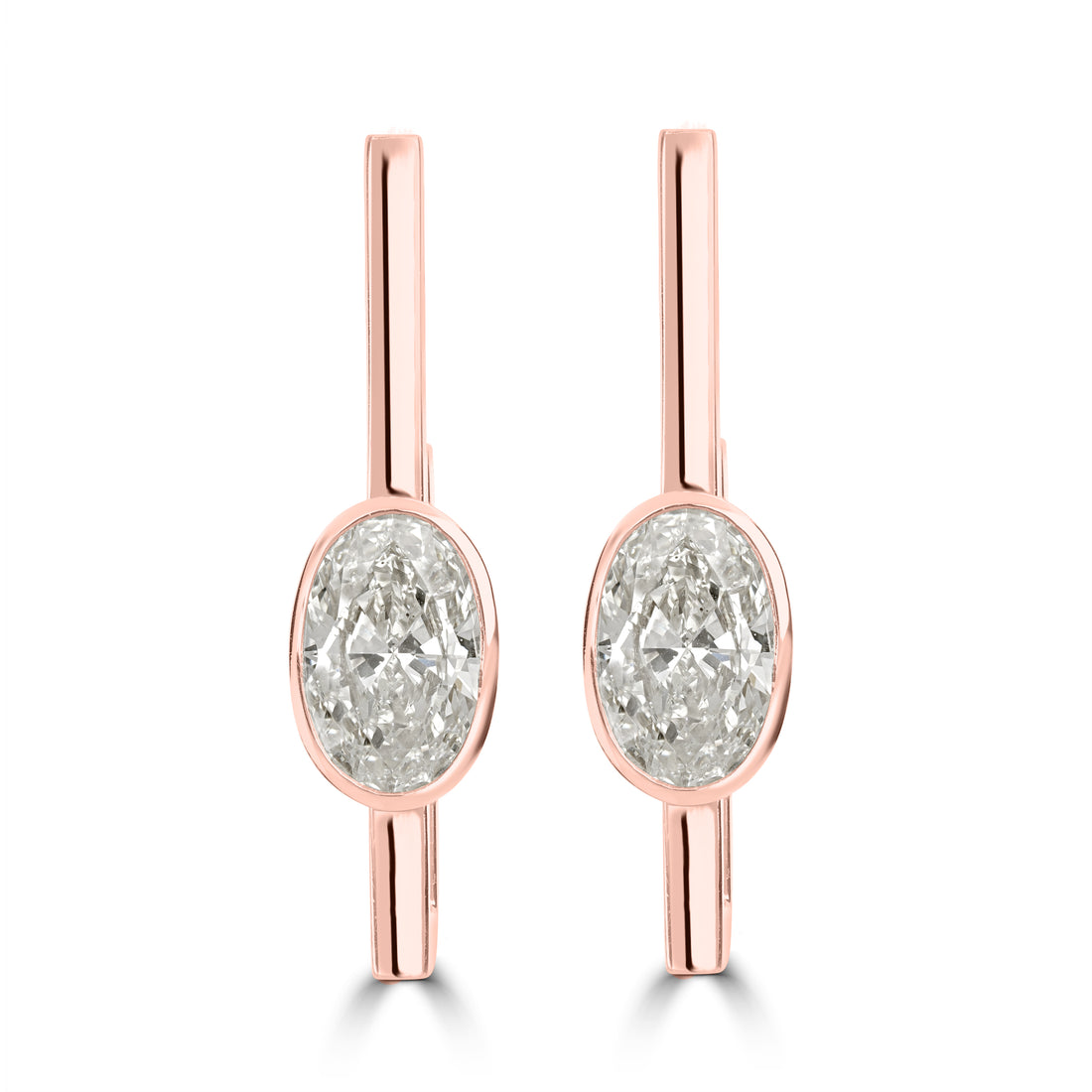 4.44 ct Diamond Earring in 18K Rose Gold