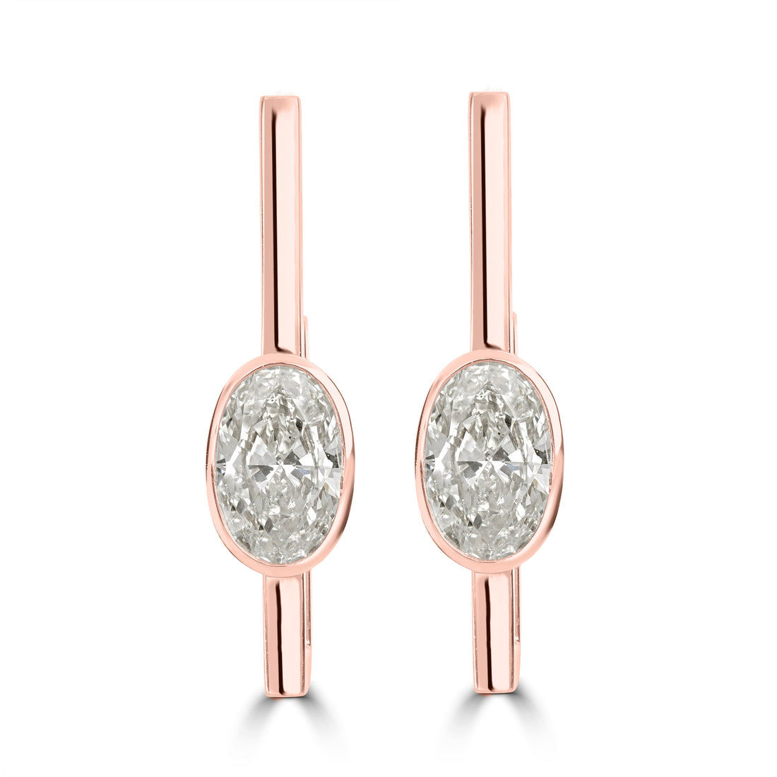 4.44 ctw Diamond Earring in 18K Rose Gold - EGL Certified