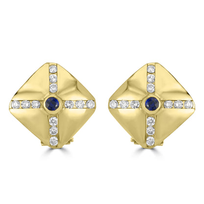 Sapphire & Diamond Earrings