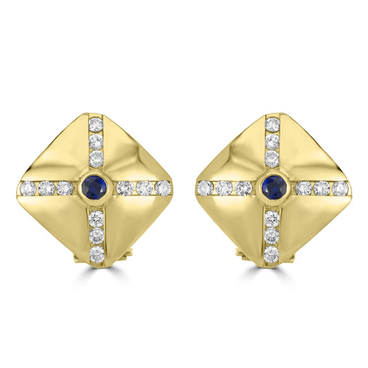 Sapphire & Diamond Earrings