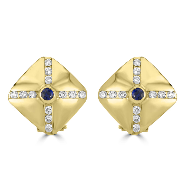 Sapphire & Diamond Earrings