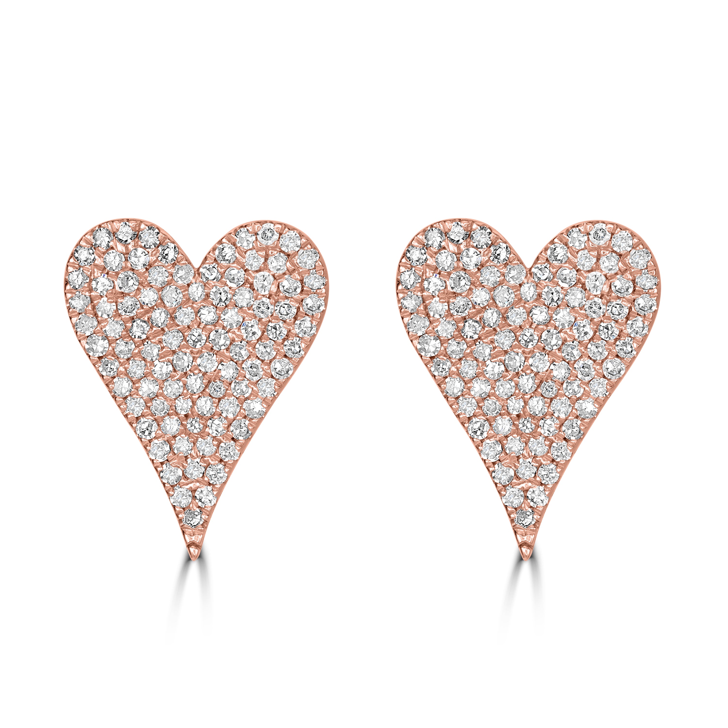 0.48 ct Diamond Earrings in 14K Rose Gold