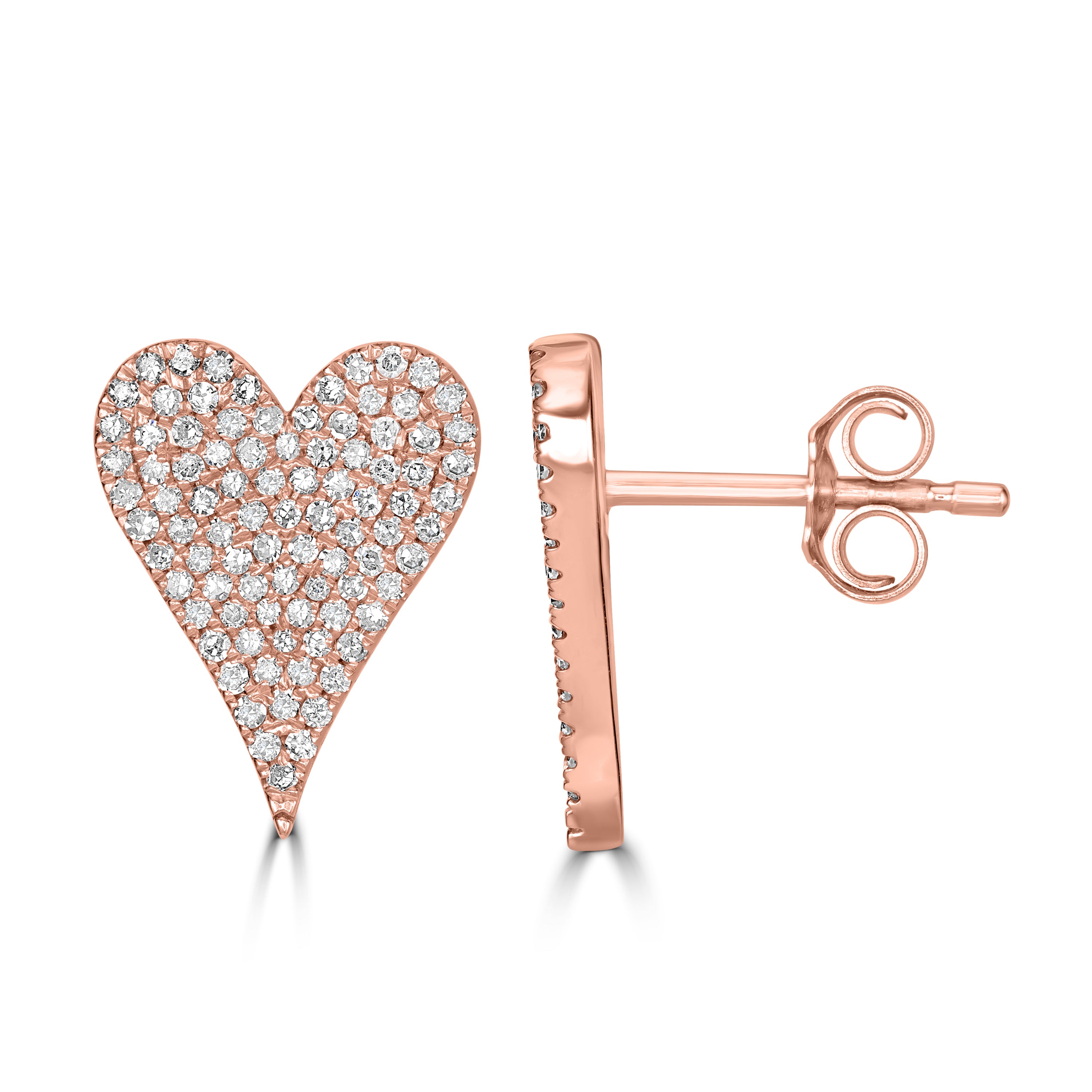 0.48 ct Diamond Earrings in 14K Rose Gold