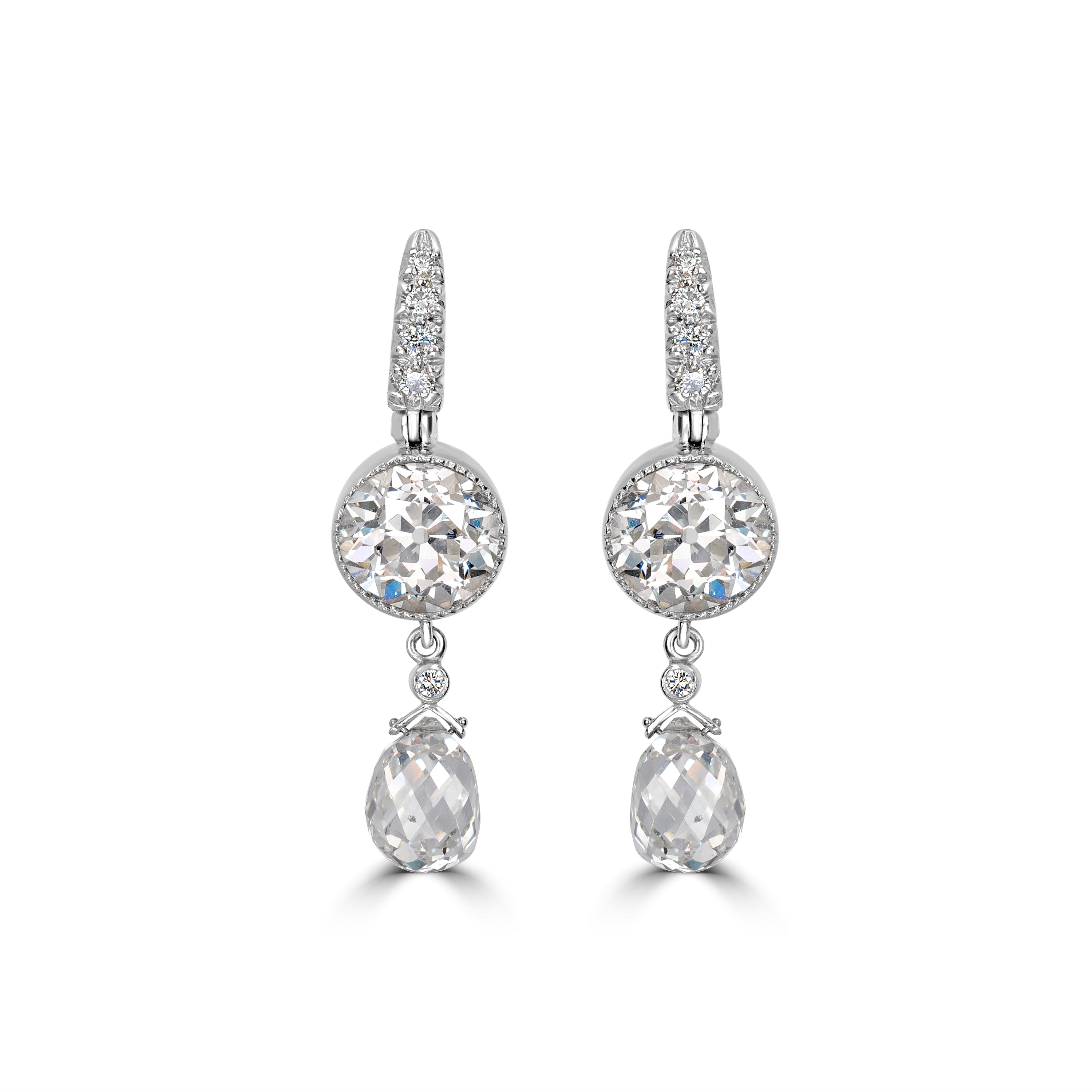 4.70 ctw Diamond Earrings in 18K White Gold