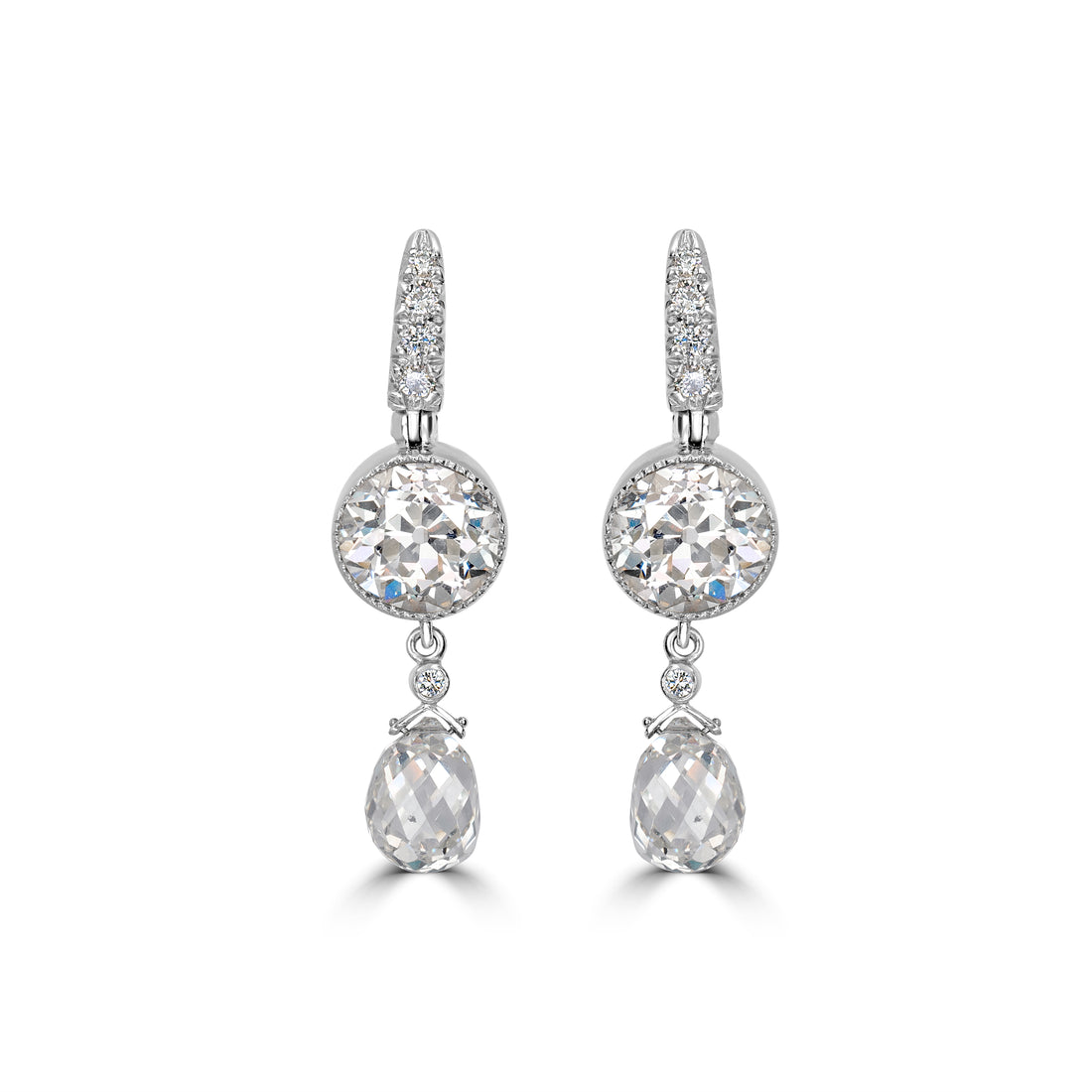 4.70 ctw Diamond Earrings in 18K White Gold