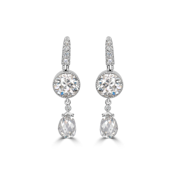 4.70 ctw Diamond Earrings in 18K White Gold